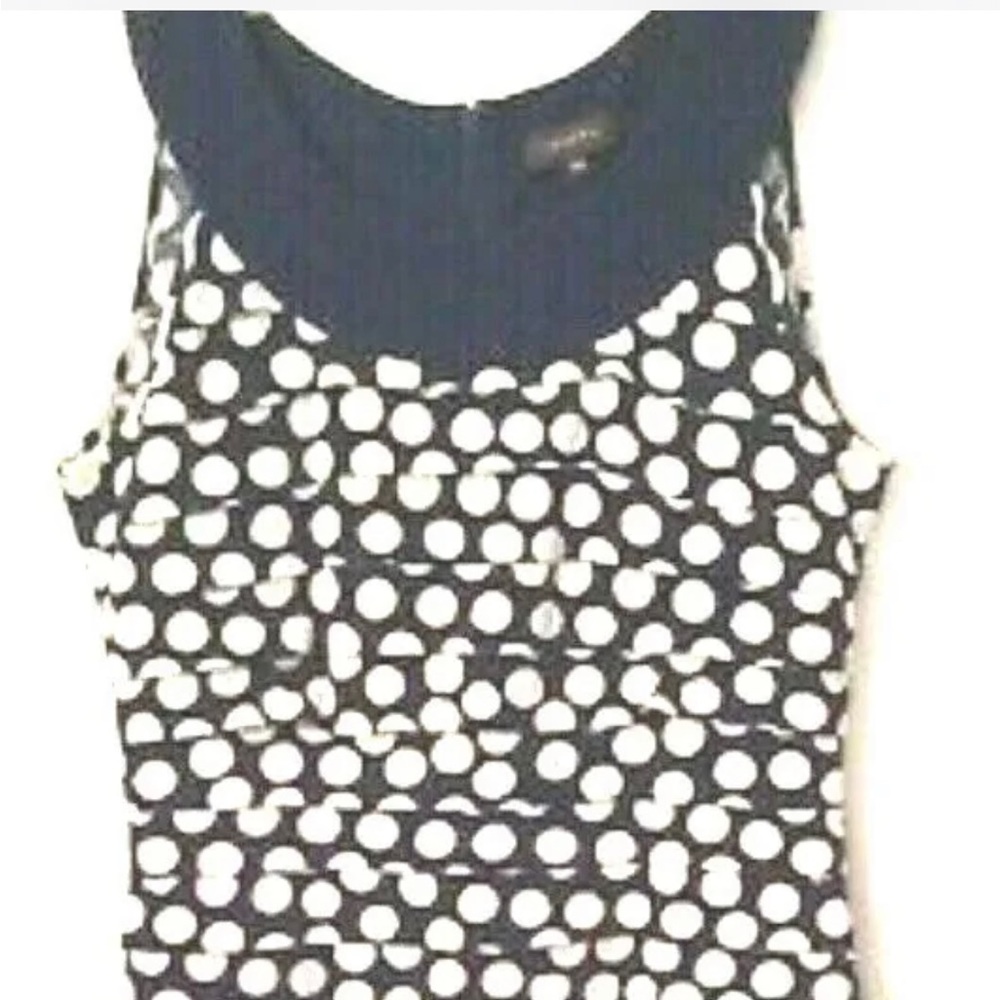 Zendra Women's Dress Beautiful & Elegant Polka Bot Sleeveless Pleated Couture 10